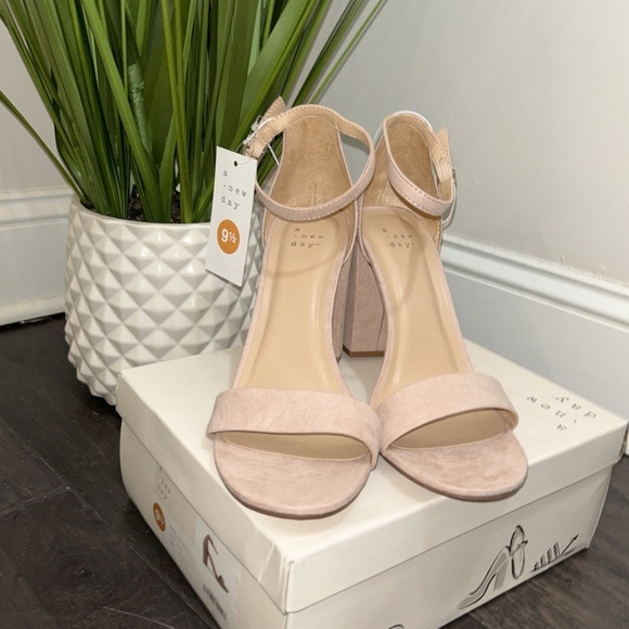 New! Women’s A New Day Ema Block Heel Sandals – Blush Pink – Size 9.5 - Picture 5 of 8